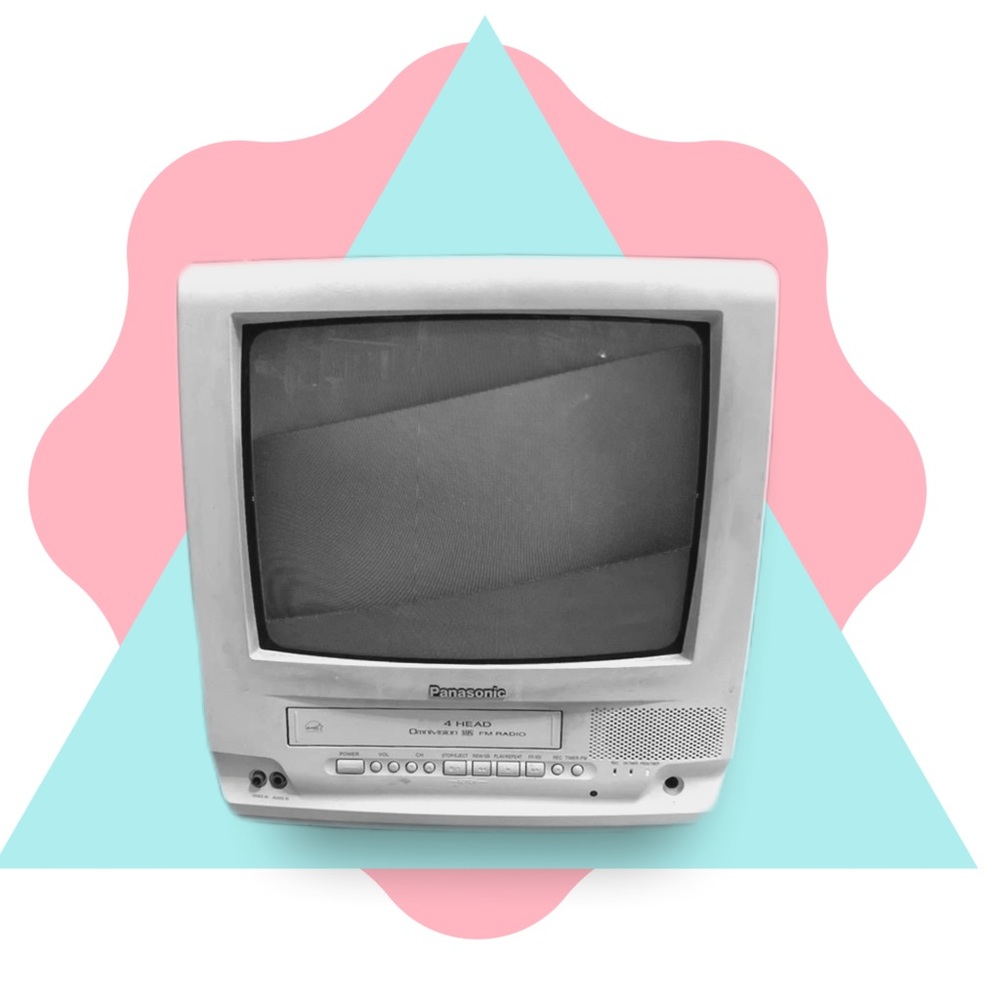 Vintage White 80s 90s Panasonic TV VCR Combo!